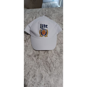 Miller Lite Beer Snapback hat White Pilsner Cap